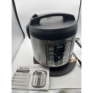 Aroma 8-Cup (Cooked) Rice & Grain Cooker, Steamer, New Bonded Granite Coating